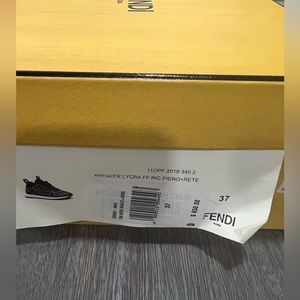 Fendi Brown Nylon F Fredom Low Top Sneakers Size 37